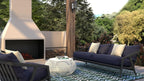 Mad Mats Geometric Outdoor Rug, Reversible Plastic Mat (2.5' X 6', Dark Periwinkle)
