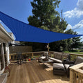 E&K Sunrise 4' X 9' Sun Shade Sail Rectangle Canopy Shade Cover Uv Block For Patio Backyard Garden Outdoor (Blue)