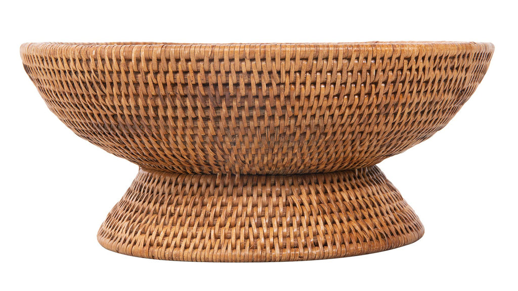 Kouboo La Jolla Rattan Fruit Bowl, Large, Honey-Brown