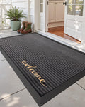 DEXI Front Door Mat Outside Entrance, 3x5 ft Rubber Entry Doormat Heavy Duty, Non Slip Welcome Mats for Inside House Floor Entry