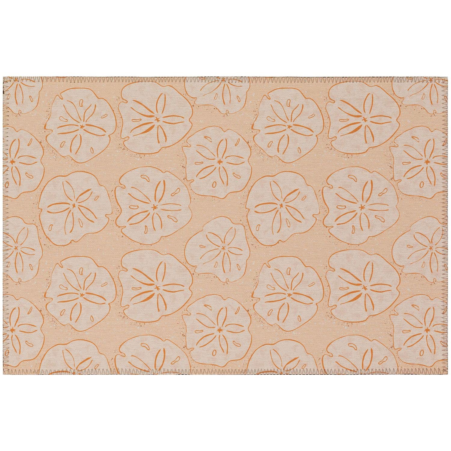 Seabreeze Sz10 Orange Coastal Rug Rectangle 3' X 5'