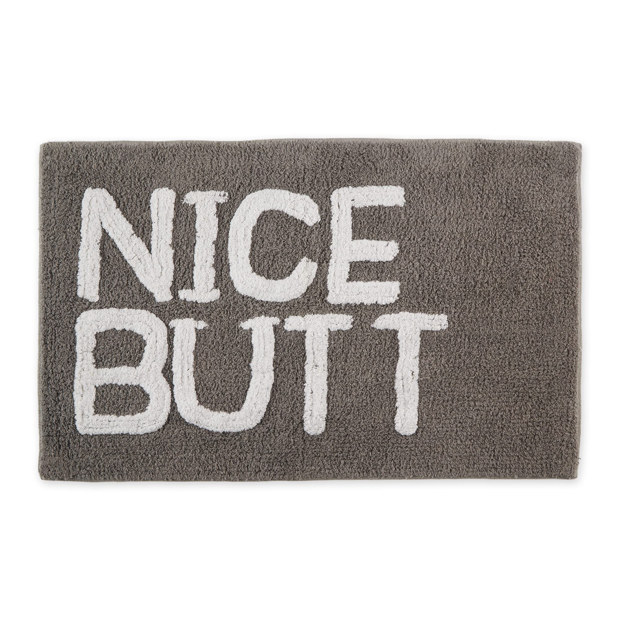 DII Tufted Shower/Bath Mat Soft Absorbent Bathroom Rug, Plush & Machine Washable, 20x31-Inches, Gray, Nice Butt