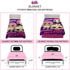 Franco Kids Bedding Super Soft Plush Micro Raschel Blanket, 62 In X 90 In, Lol Surprise