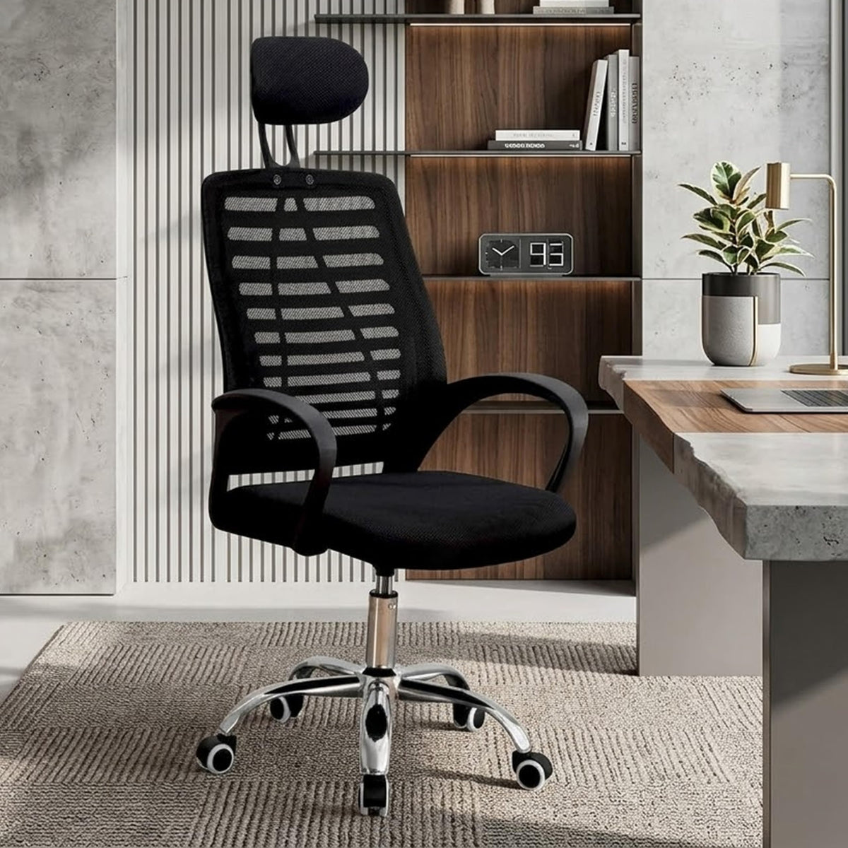 Casa Copenhagen,Mesh Office Desk Chair,Rocking Chairs Ergonomic Computer Chair Adjustable High With Headrest And Comfortable Arm