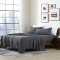 Cathay Home Essentials Ultra Soft Hypoallergenic Wrinkle Resistant Double Brushed Microfiber Bedding Sheet Set, Gray, Queen
