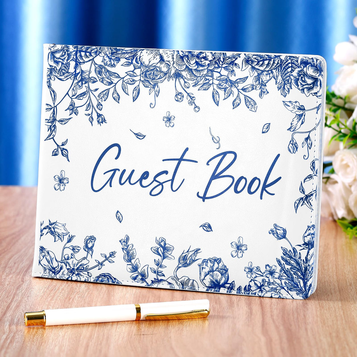 Panelee Wedding Guest Book with Pen Set Elegant Guest Sign in Books Bridal Shower Guestbook Beautiful Guest Book Wedding Recepti
