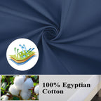 100% Egyptian Cotton Pillow Protectors Set Of 2, 600 Thread Count Standard Size Bed Pillow Cases With Zipper,Sateen Weave Coolin