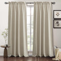 Ryb Home Natural Beige Linen Sheer Curtains 84 Inches Long For Bedroom And Living Room, Weave Textured/Rod Pocket, Light Filtering Sheer Curtains And Drapes, W 52 X L 84 Inches, 2 Panels Set