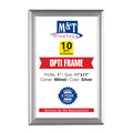 M&T Displays Opti Snap Poster Frame 11x17 Inch Silver 1 Aluminum Profile Front Loading Wall Mounting Photo Picture Document Cert