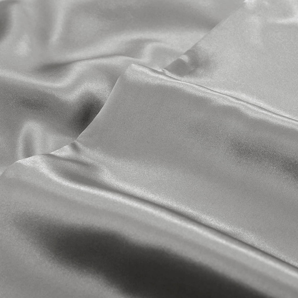 Aormenzy Satin Body Pillow Cover Set Of 2, 20X54 Inches Silver Grey Body Pillow Case For Adults, Silky Soft & Cooling Body Pillo