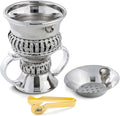 AM Bakhoor Incense Resin Burner - Complete Bukhoor Kit with Oud Myrrh Censer, Ash Catcher & Tong | Ideal for Yoga & Aromatherapy