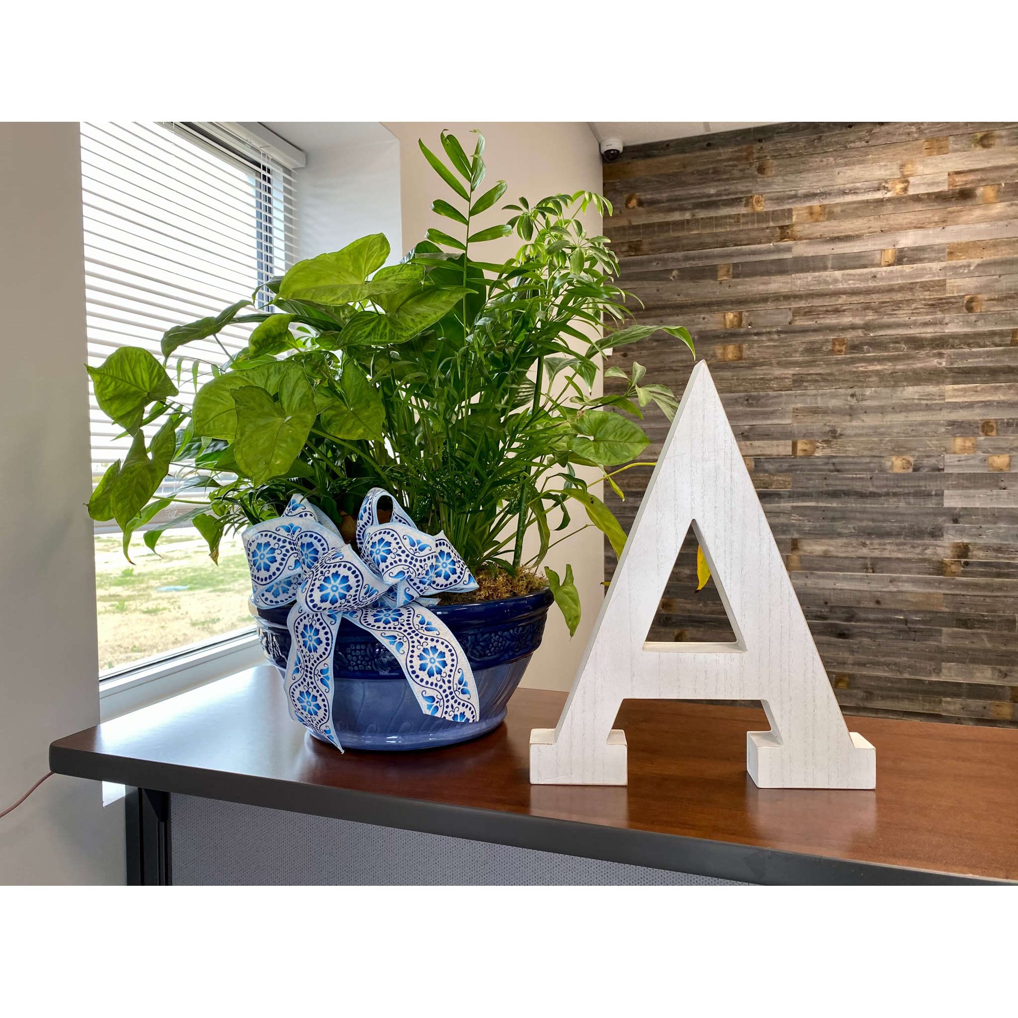 HomeRoots 16' Distressed White Wash Wooden Initial Letter A Sculpture