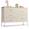 WLIVE Dresser for Bedroom with 5 Drawers, Wide Chest of Drawers for Bedroom, Fabric Dresser for Living Room, Closet, Hallway, Cr