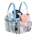 Haundry Mesh Shower Caddy Tote, Large College Dorm Bathroom Caddy Organizer with Key Hook and 2 Oxford Handles, 8 Basket Pockets