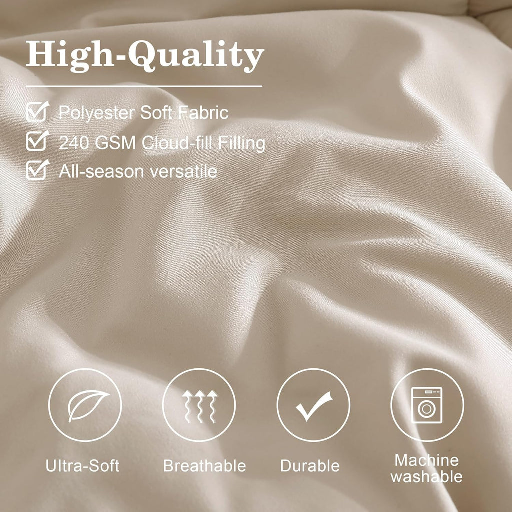 Monbix Burnt Orange Full Size Comforter Sets, 7 Piece Full Size Bedding Sets, Warm Comforters, Bed In A Bag Full With Sheets,Pil
