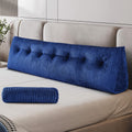 Z-Hom King Size Pillow Headboard With 2 Roll Pillow, Triangular Wedge Headboard Pillow, Large Reading Pillow Bed Reading Pillow