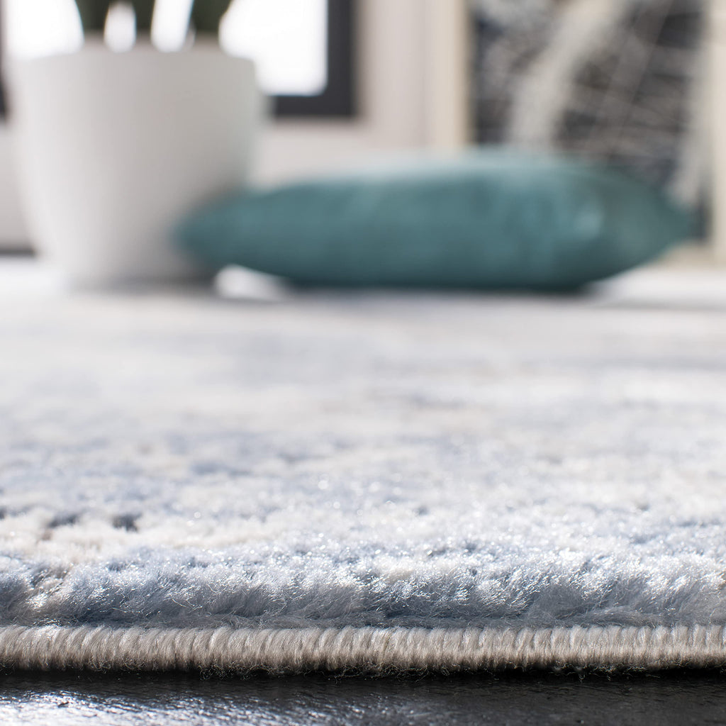 Safavieh Amelia Collection Runner Rug - 2'2'' X 14', Grey & Blue, Modern Abstract Design, Non-Shedding & Easy Care, Ideal For Hi