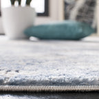 Safavieh Amelia Collection Runner Rug - 2'2'' X 14', Grey & Blue, Modern Abstract Design, Non-Shedding & Easy Care, Ideal For Hi