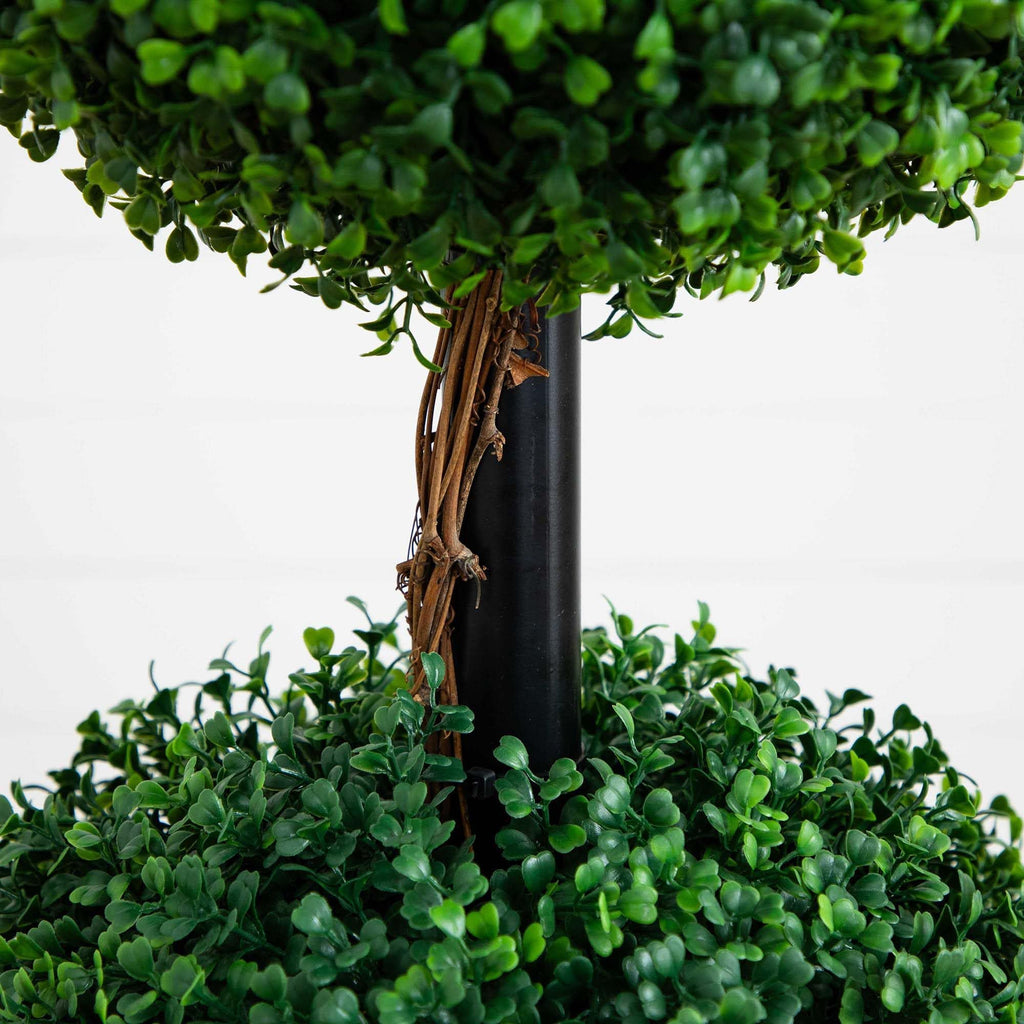 Nearly Natural 5Ft. Artificial Triple Ball Boxwood Topiary Tree (Indoor/Outdoor)