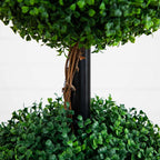 Nearly Natural 5Ft. Artificial Triple Ball Boxwood Topiary Tree (Indoor/Outdoor)