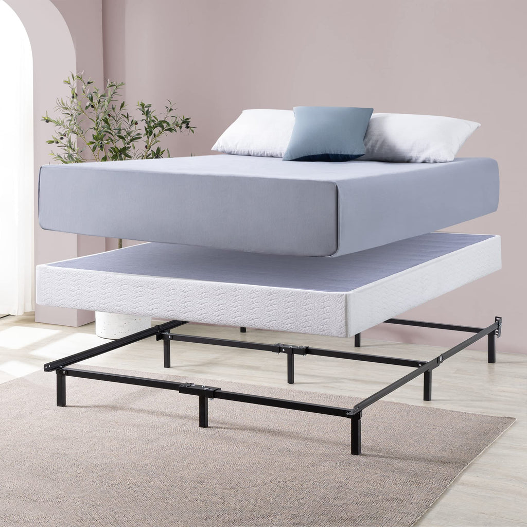 Zinus Compack Metal Bed Frame, 7 Inch Support Bed Frame For Box Spring And Mattress Set, Black, Twin