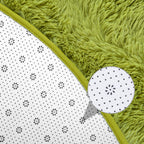Junovo Round Rug, 4Ft, Green, Soft Area Rugs For Kids Girls Room Decor, Fluffy Shaggy Carpet, Circular Nursery Rug For Baby Room