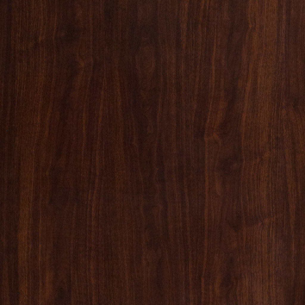 Flash Furniture Glenbrook 30" X 48" Rectangular High-Gloss Walnut Resin Table Top With 2" Thick Edge