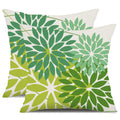 Dfxsz Outdoor Throw Pillow Covers 20X20 Inch Set Of 2 Waterproof Spring Summer Geometric Elegant Dark Light Green Outdoor St Pat
