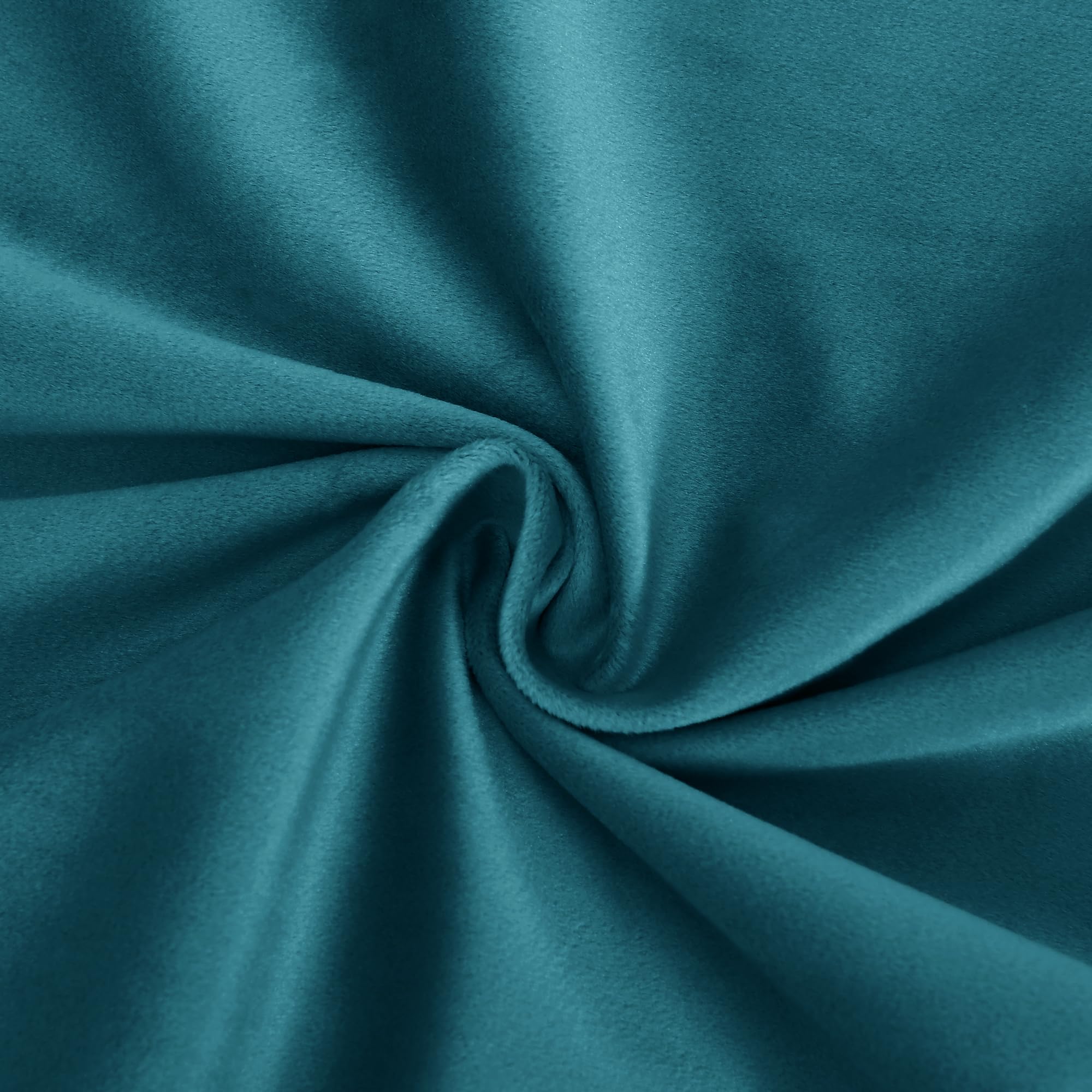 Dwcn Teal Velvet Blackout Curtains - 96 Inches Long Tieable Window Curtains Panels Grommet Design Thick Fabric Thermal Insulated