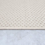 Solid Outdoor Rug For Patio Or Balcony Waterproof In Mottled Cream, Size: 5'3' Round