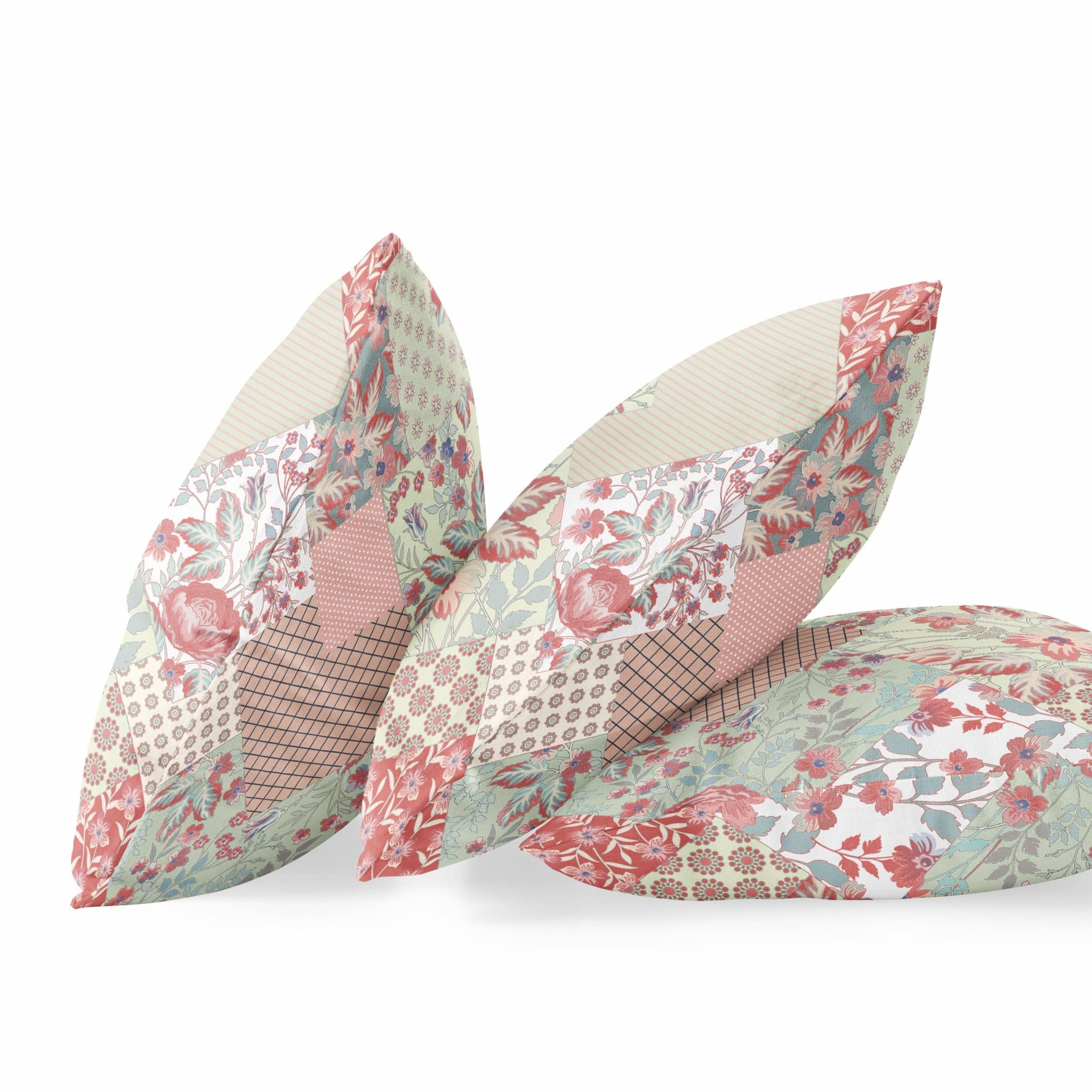 HomeRoots Red White Floral Zippered Suede Throw Pillow