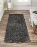 Rugs.com Infinity Collection Solid Shag Area Rug 6 Ft Runner Smoke Shag Rug Perfect for Hallways, Entryways