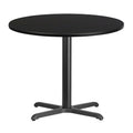 Flash Furniture Stiles 36'' Round Black Laminate Table Top with 30'' x 30'' Table Height Base