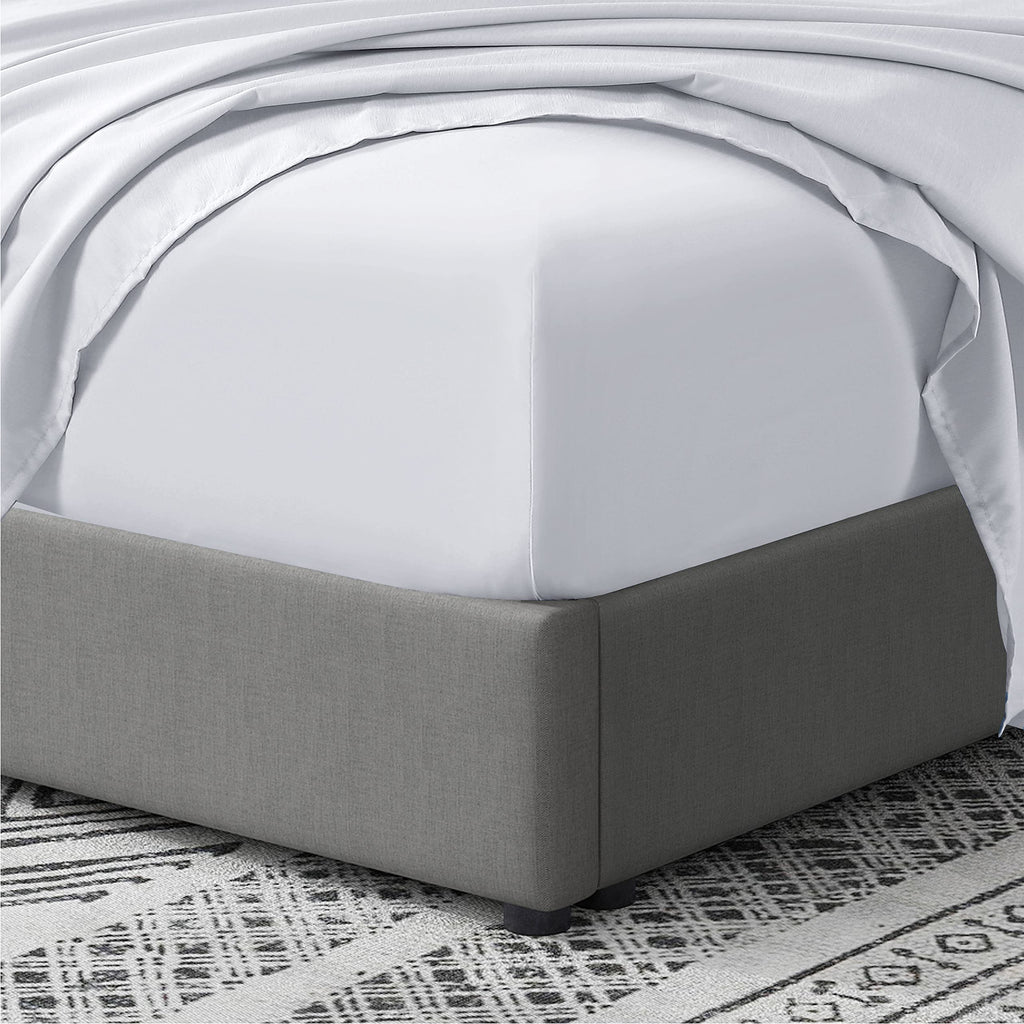 Cathay Home Twin Fitted Sheet - Double Brushed Ultra Soft – Wrinkle & Fade Resistant - 14' Standard Pocket Fitted Sheet Only - Good Fit For 12'-16' Deep Mattress (Twin, White)