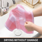 Homaxy 100% Cotton Waffle Weave Check Plaid Dish Cloths, 12 X 12 Inches, Super Soft And Absorbent Dish Towels Quick Drying Dish