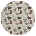 Seabreeze Sz13 Beige Coastal Rug Round 8' X 8'