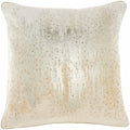 HomeRoots Rose Gold Velvet Cream Sequined Ombre Throw Pillow