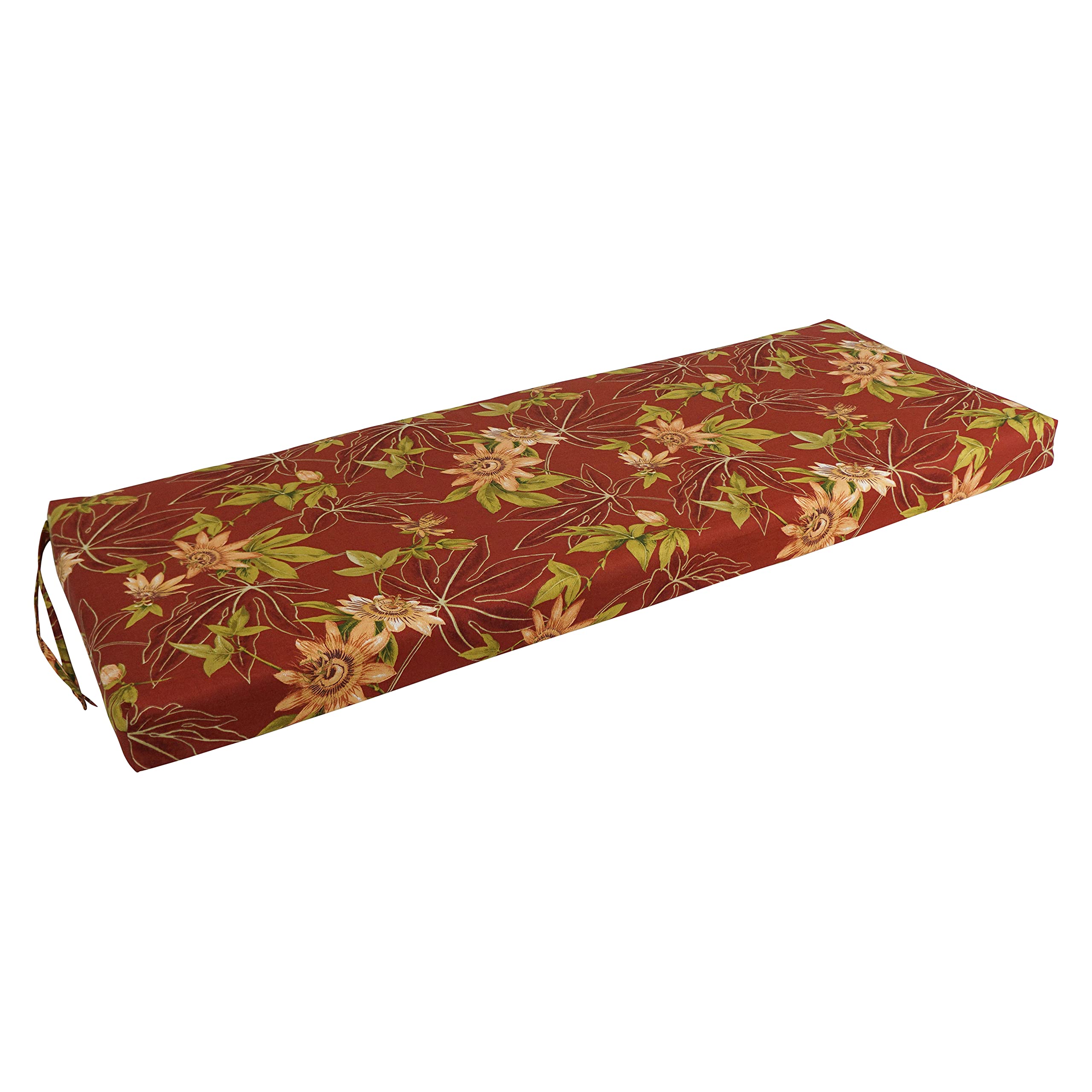 Blazing Needles Outdoor Bench Cushion, 1 Count (Pack Of 1), Passion Ruby