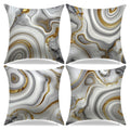 18 X 18 Inch Set Of 4 Decorative Pillow Covers Grey Marble Texture Throw Pillow Covers Living Room Decor Square Cushion Covers F