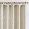 jinchan Burlap Look Curtains 84 Inches Long Linen Textured Curtains for Living Room Light Filtering Farmhouse Curtains Rod Pocke