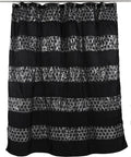 Zahari Home Sinatra Bathroom Shower Curtain Glamorous Bling Fabric Shower Curtain, 72'X70', Black