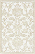 Unique Loom Rushmore Collection Area Rug - Taft (2 x 3 1 Rectangle, Snow White/ Beige)