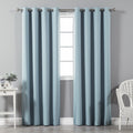 Best Home Fashion Thermal Insulated Blackout Curtains - Antique Bronze Grommet Top - Ocean- 52'' W x 96'' L - (Set of 2 Panels)