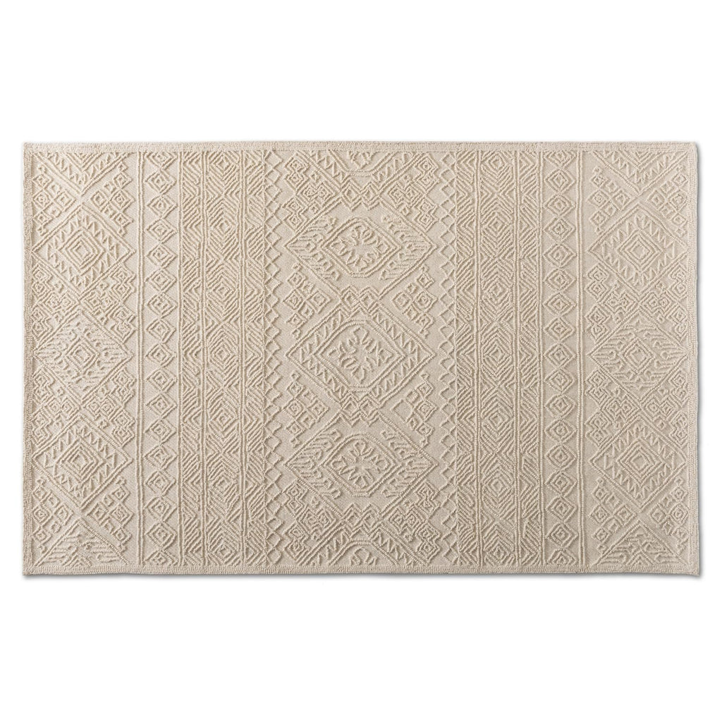 Baxton Studio Linwood Modern and Contemporary Ivory Hand-Tufted Wool Area Rug