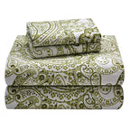Pointehaven 100% Cotton Percale Sheets - Printed Bed Sheet & Pillowcase Sets - Soft Cotton Bed Sheets Set - Fits Mattress 18 inc