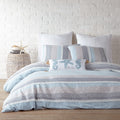 Levtex Home - Santander Comforter Set - Twin Comforter + One Standard Pillow Case - Grey, Chambray, Blue, White - Jacquard - Com