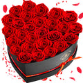 Impouo Preserved Rose in Heart Shape Box, 27 Forever Flowers, Eternal Roses, Birthday Gifts for Women, Wife, Her, Mothers Day -