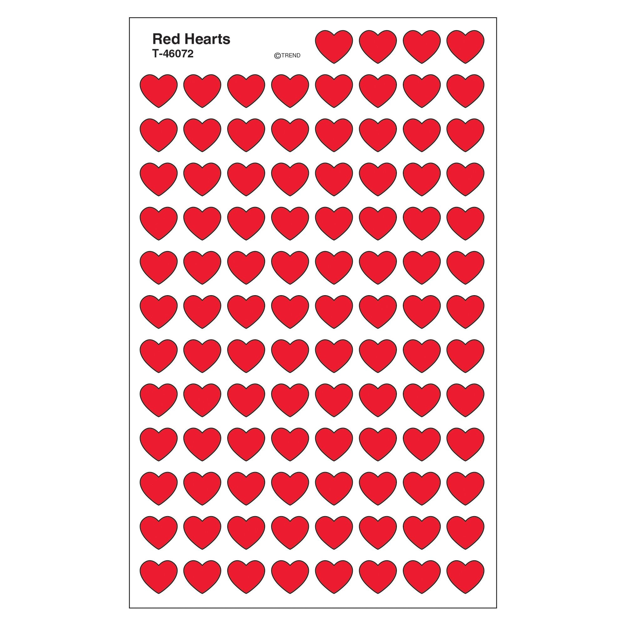 Trend Red Hearts Supershapes Stickers, Classroom Incentives, 800 Count