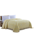 Beatrice Home Fashions Medallion Chenille Bedspread, King, Yellow