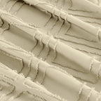 Jellymoni 1 Pack Cream Grey Body Pillowcase, Soft Microfiber Grid Tufted Pillow Covers With Envelope Closure (Pillows Are Not In